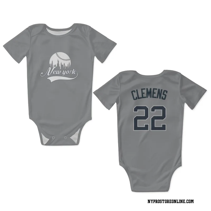 Gray New York Yankees  Roger Clemens  Newborn & Infant Bodysuit