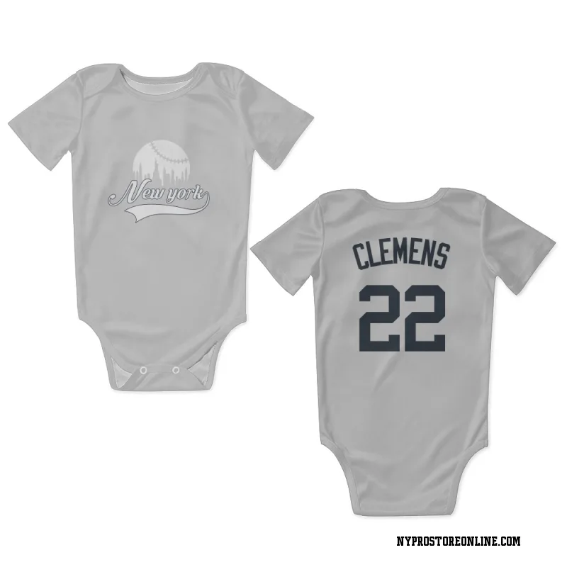 White New York Yankees  Roger Clemens  Newborn & Infant Bodysuit